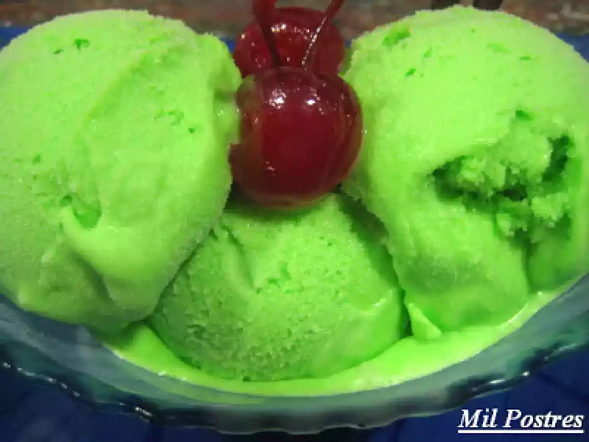 Helado de manzana verde