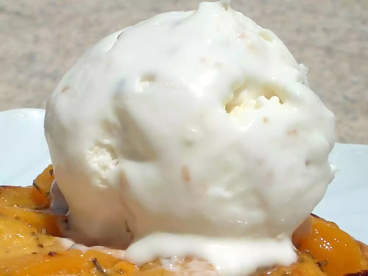 Helado de Mascarpone con coco y vainilla