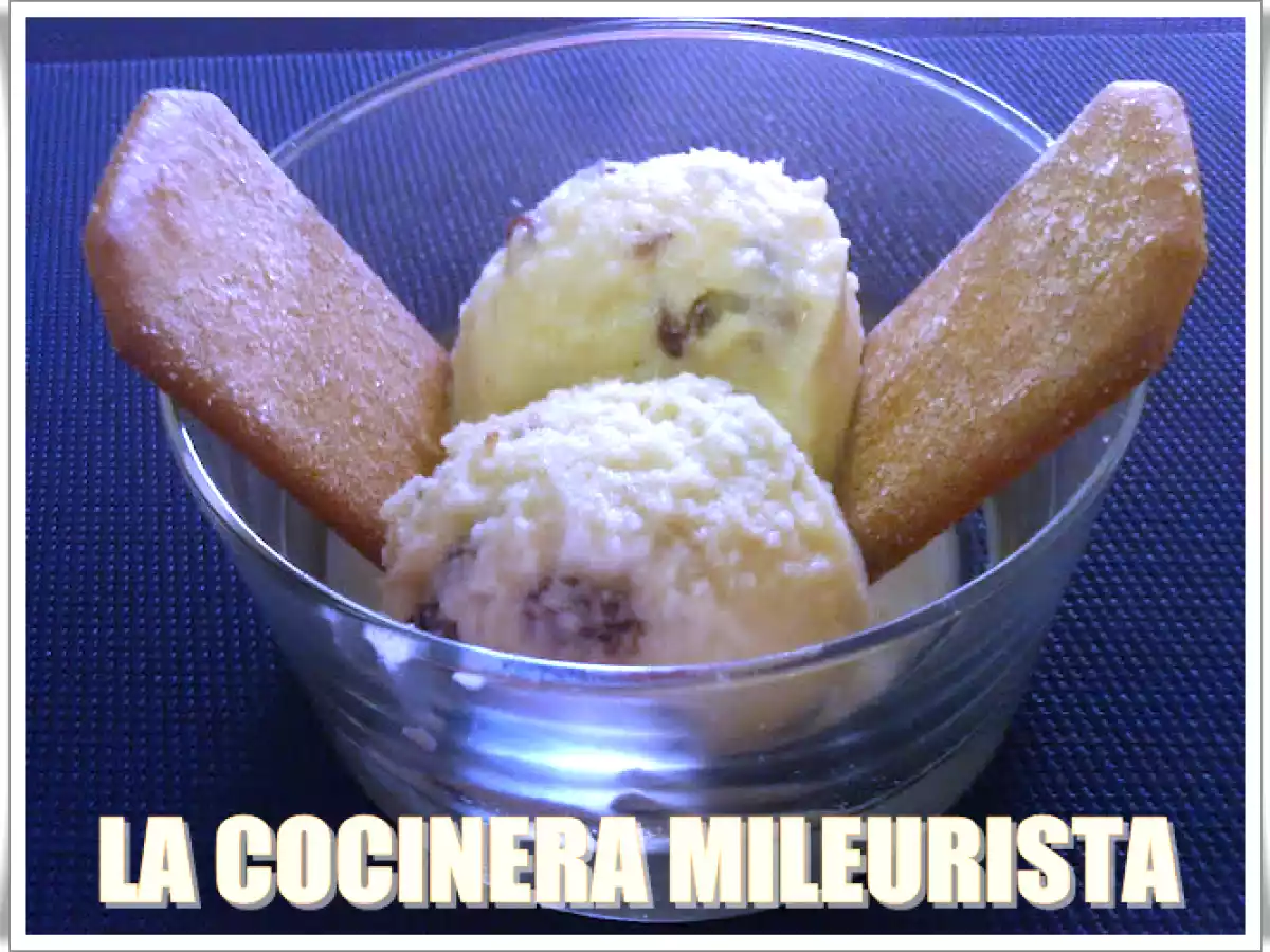 Helado de Melón con Ron y Pasas