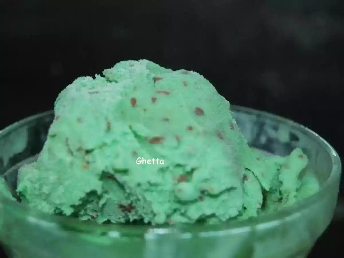 Helado de menta granizado sin azúcar