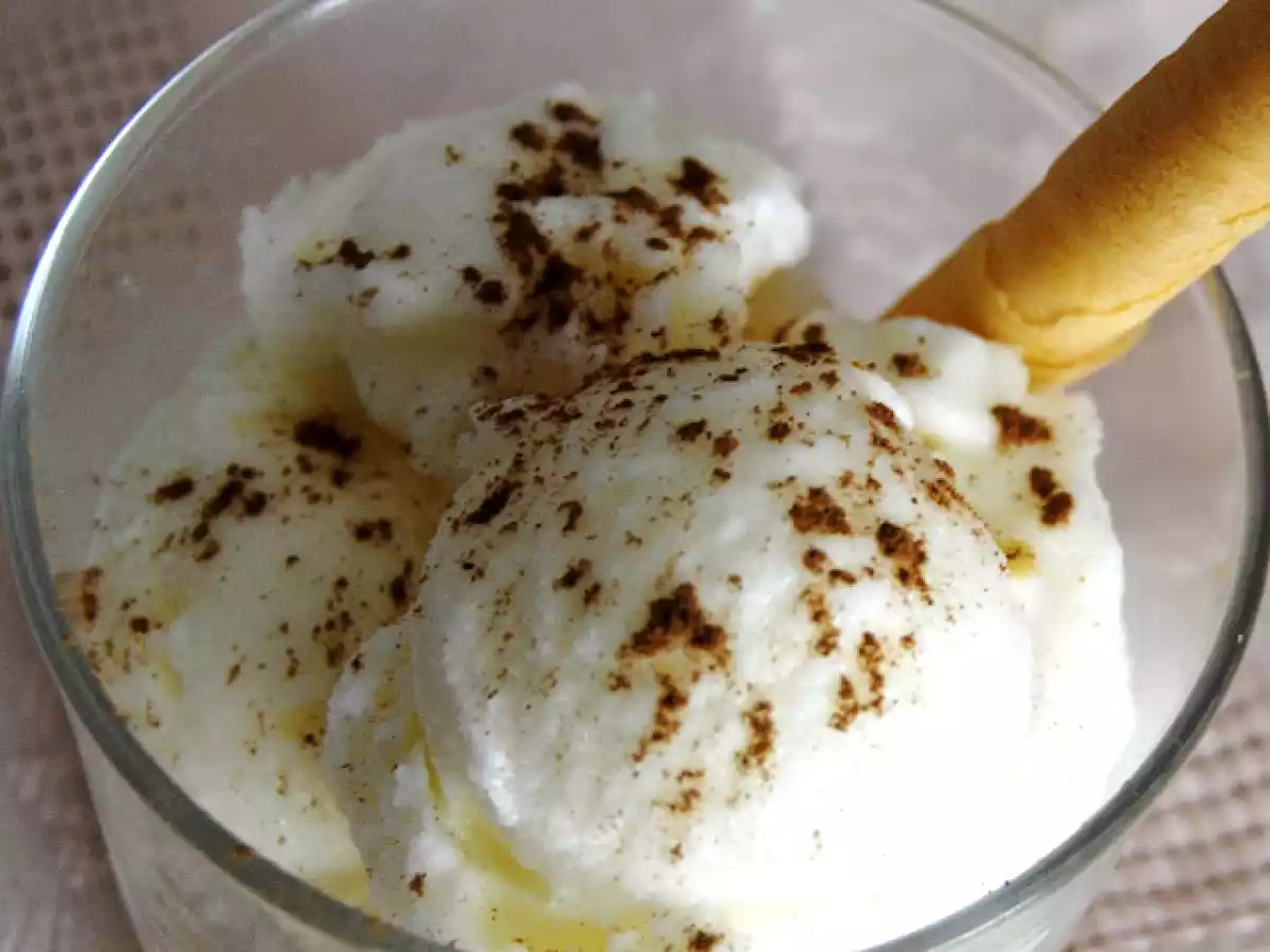 Helado de merengue francés