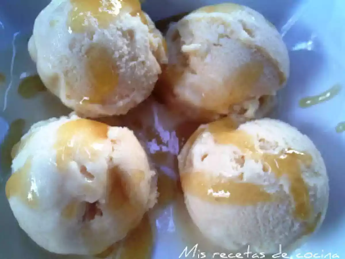 Helado de nectarina