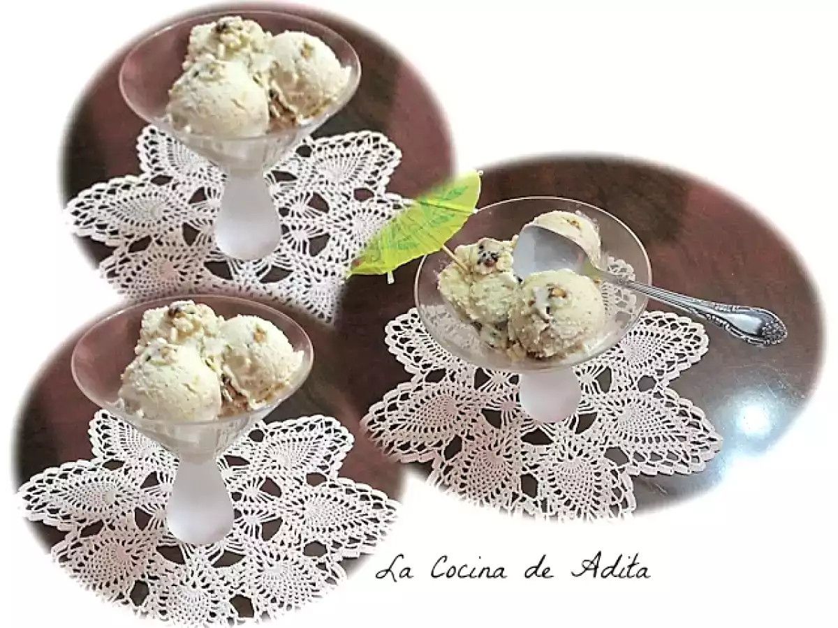 Helado de nueces caramelizadas