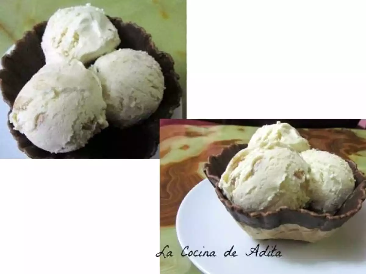 Helado de piñones