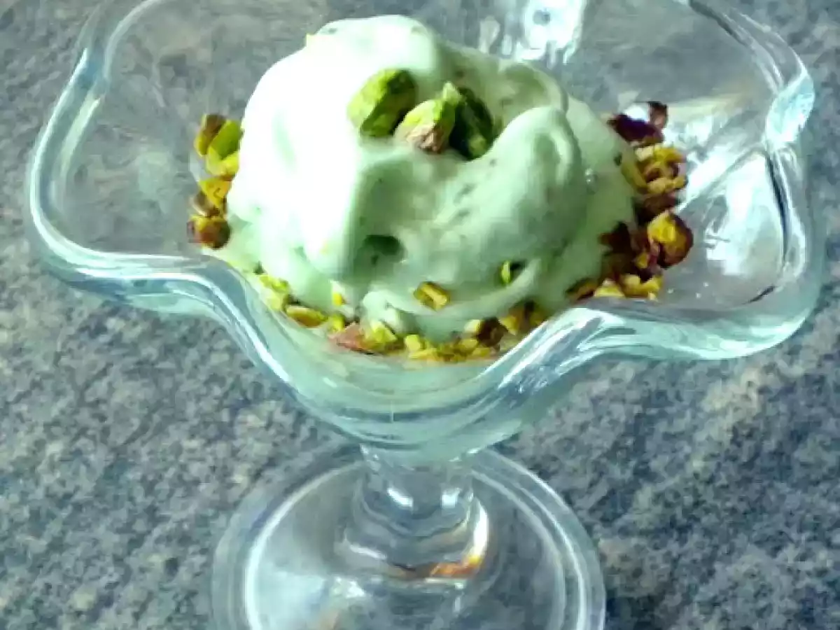 Helado de pistacho ( sin huevos)