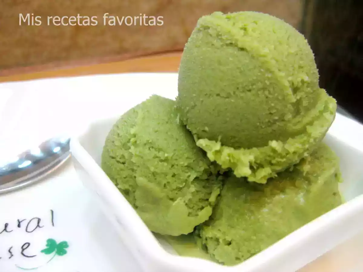 Helado de té matcha casero