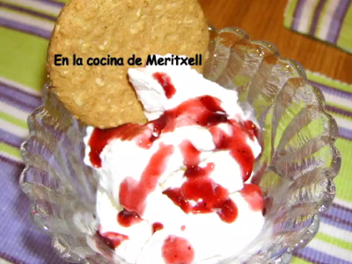 Helado de vainilla sin huevo