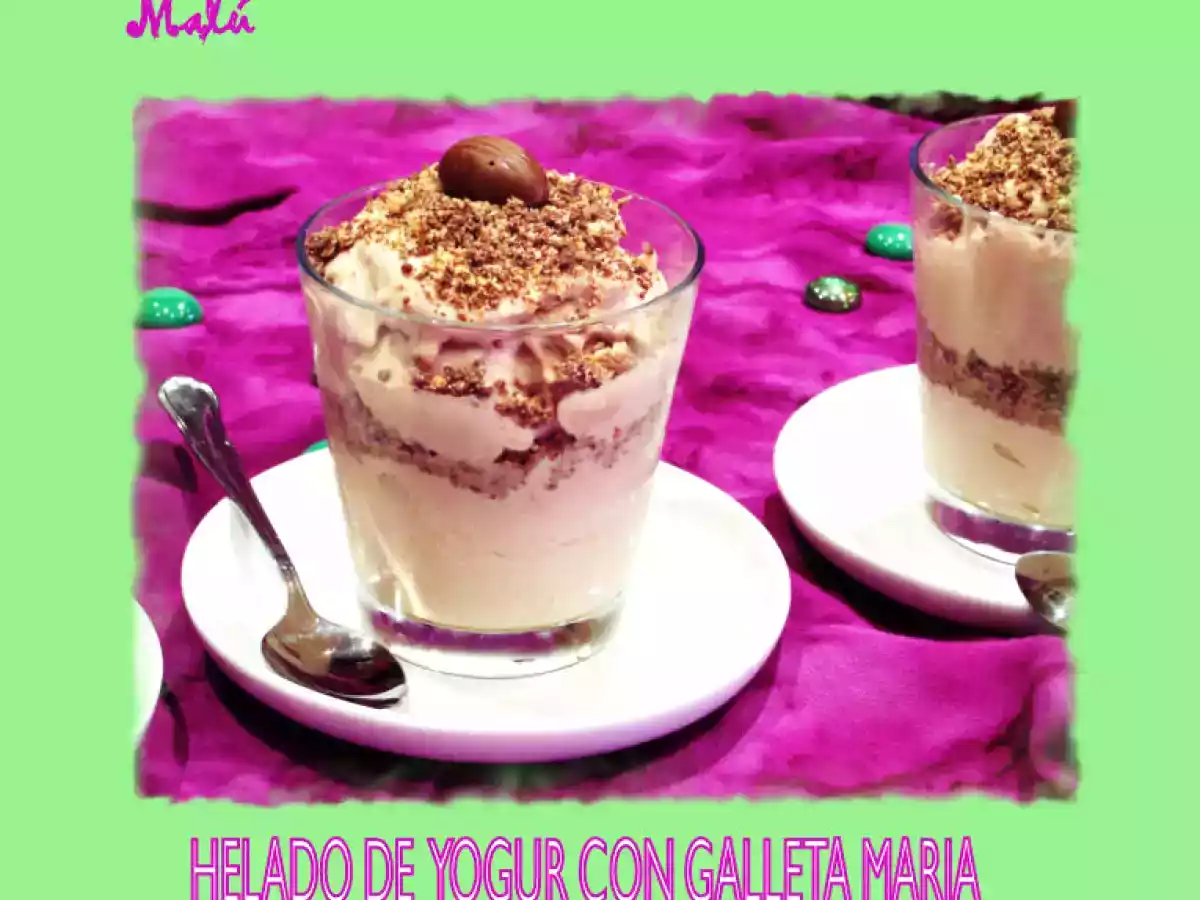 HELADO DE YOGUR CON GALLETA MARIA