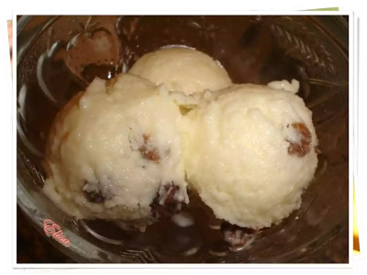 Helado de yogur y mascarpone