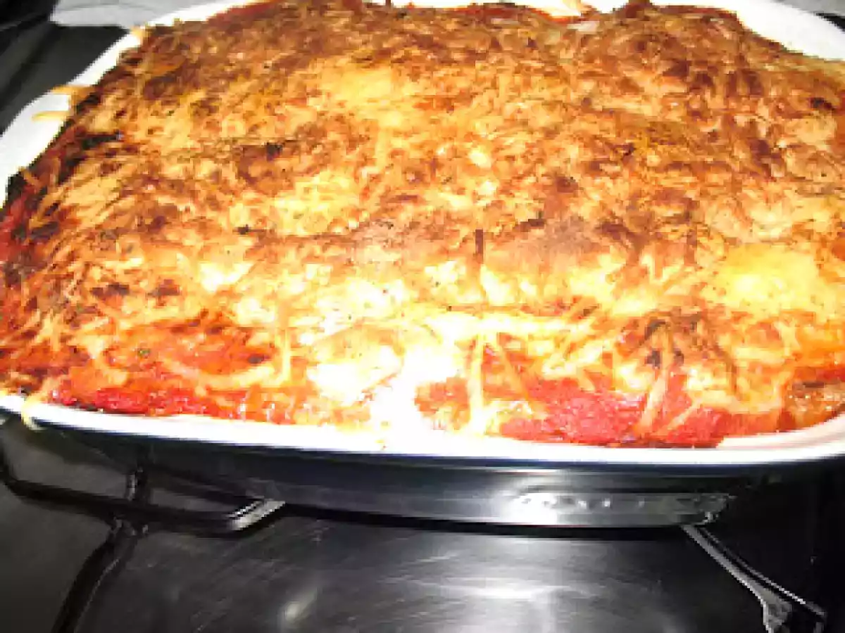 Hélices gratinadas con atún y gambas - foto 2