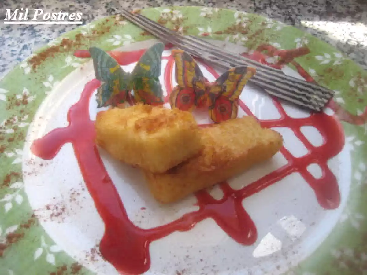 Hemc nº 45 La cocina de Mamá: Leche frita con salsa de fresas