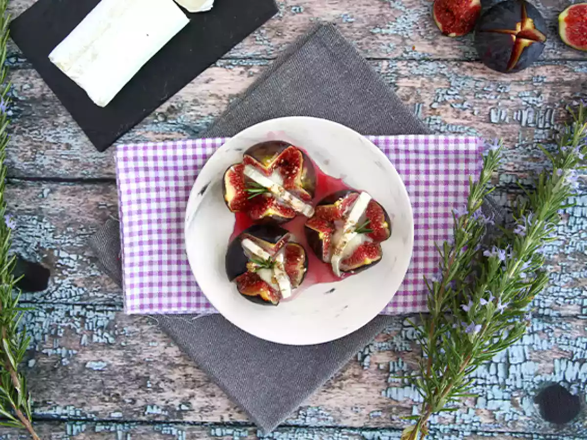 Higos al horno con queso de cabra y miel - foto 2