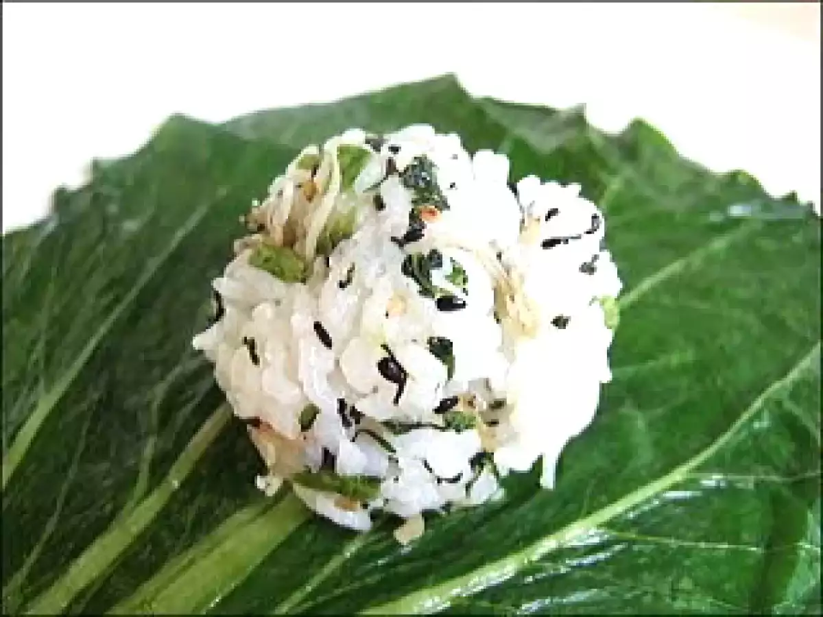 Hiroshimana Onigiri, Arroz en col china - foto 2