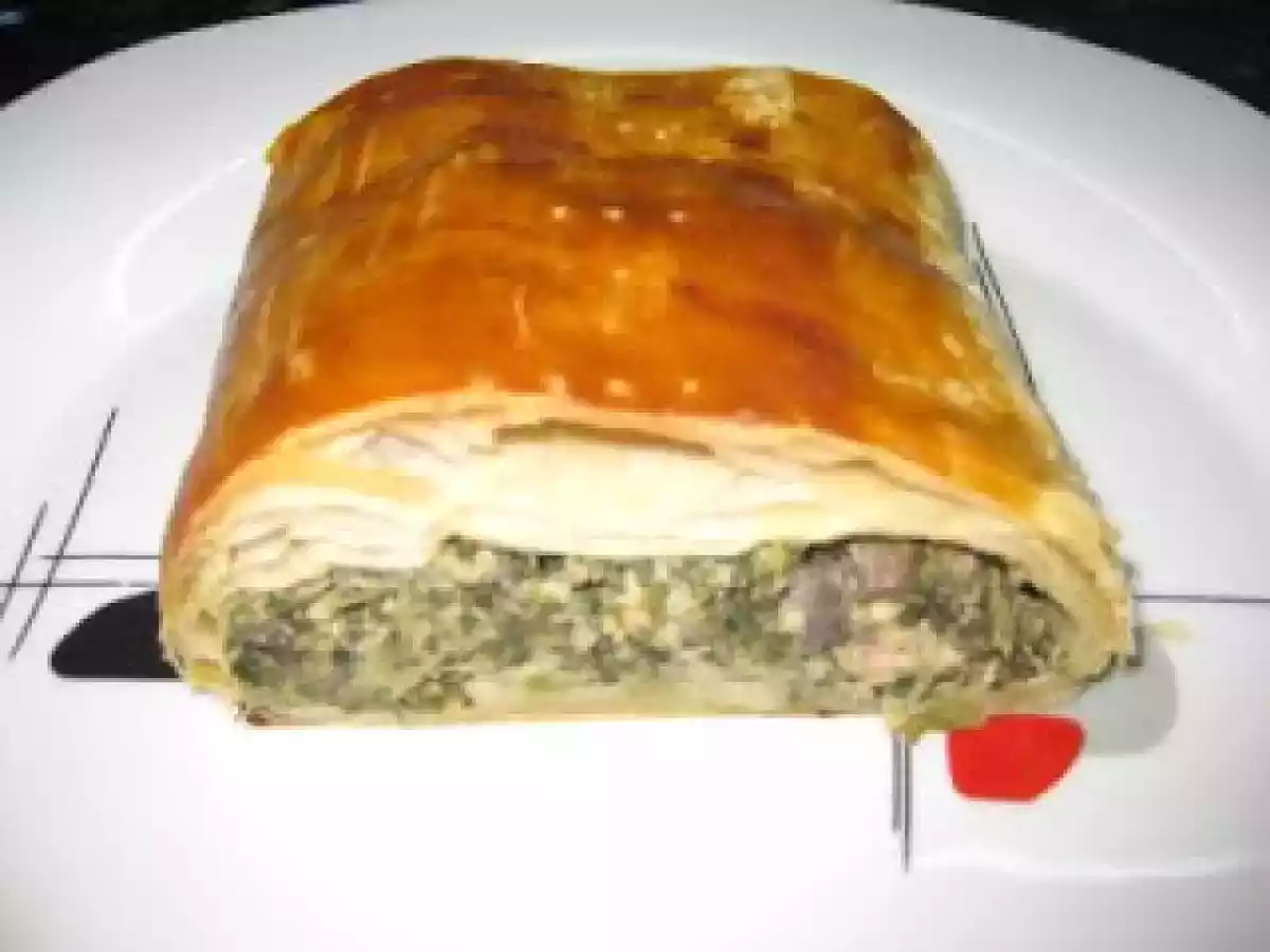 Hojaldre con espinacas y atún