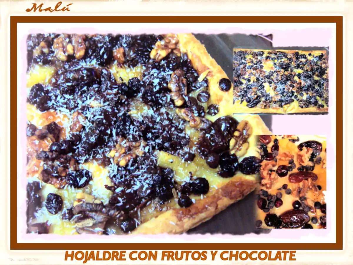 HOJALDRE CON FRUTOS Y CHOCOLATE
