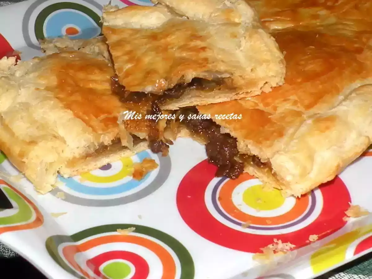 Hojaldre con morcilla y queso azul - foto 4