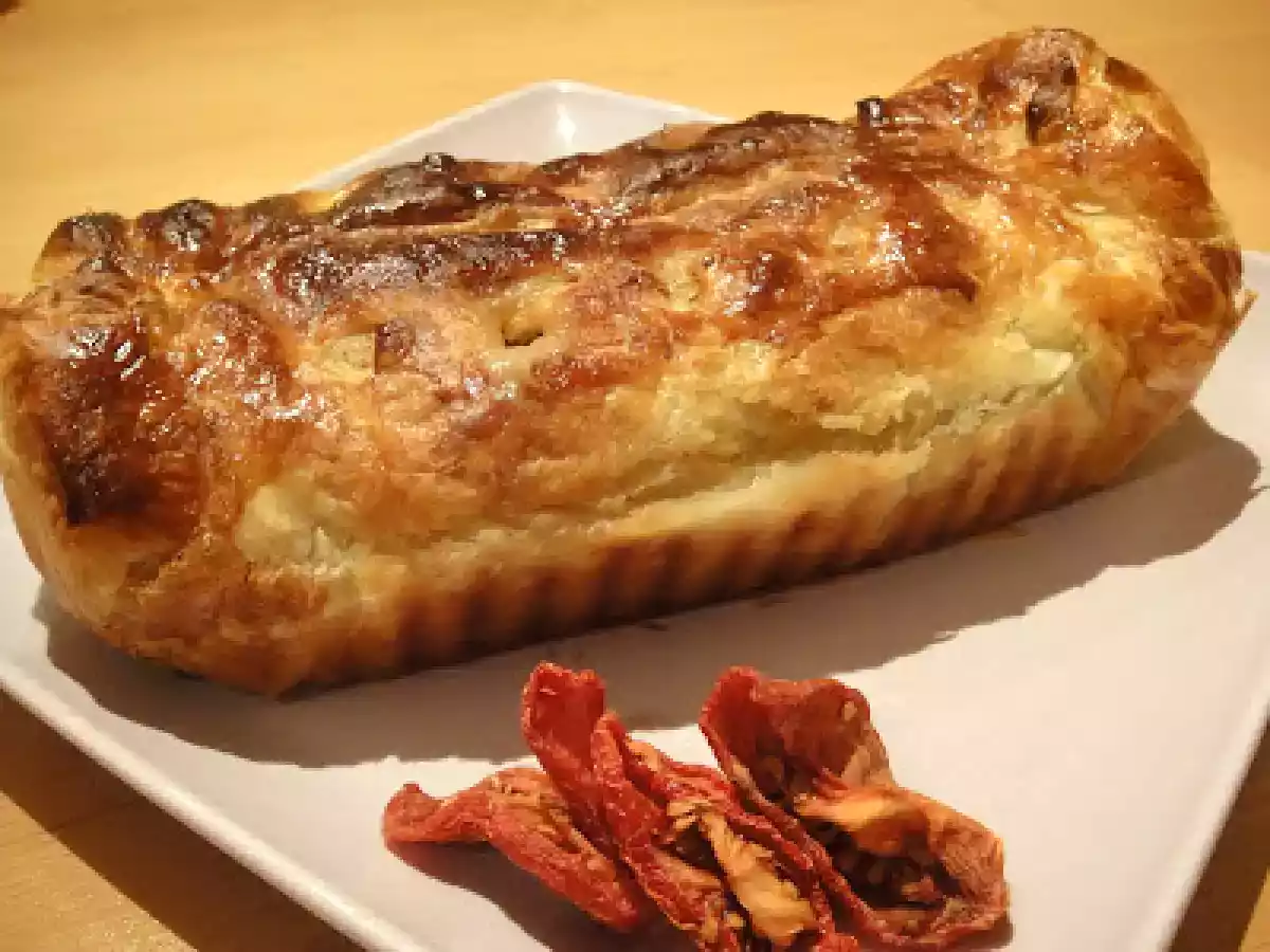 Hojaldre de butifarra fresca, champiñones y tomates secos - foto 3