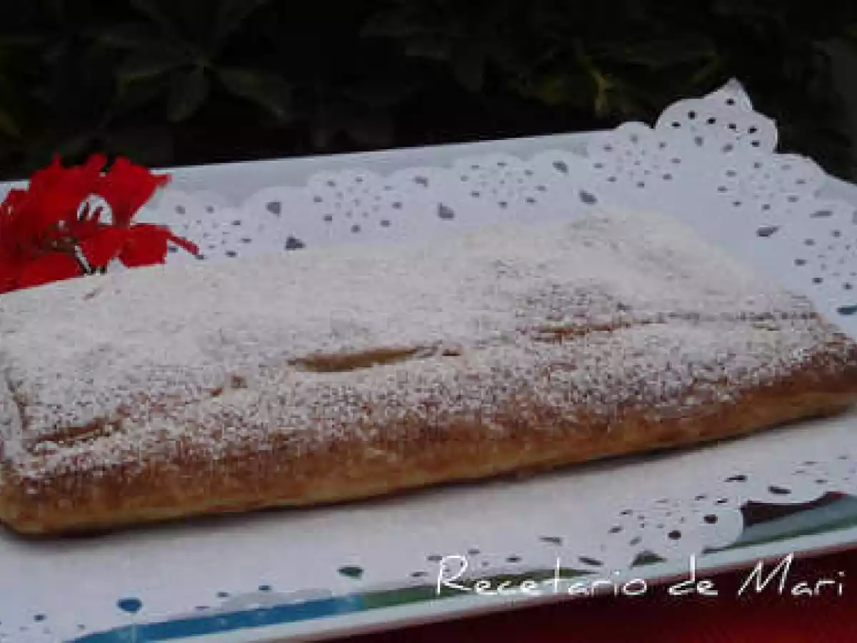 Hojaldre de cabello de ángel y manzana