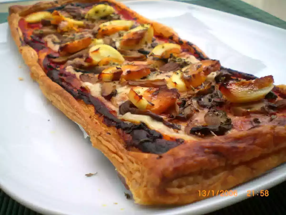 Hojaldre de jamon serrano y huevo