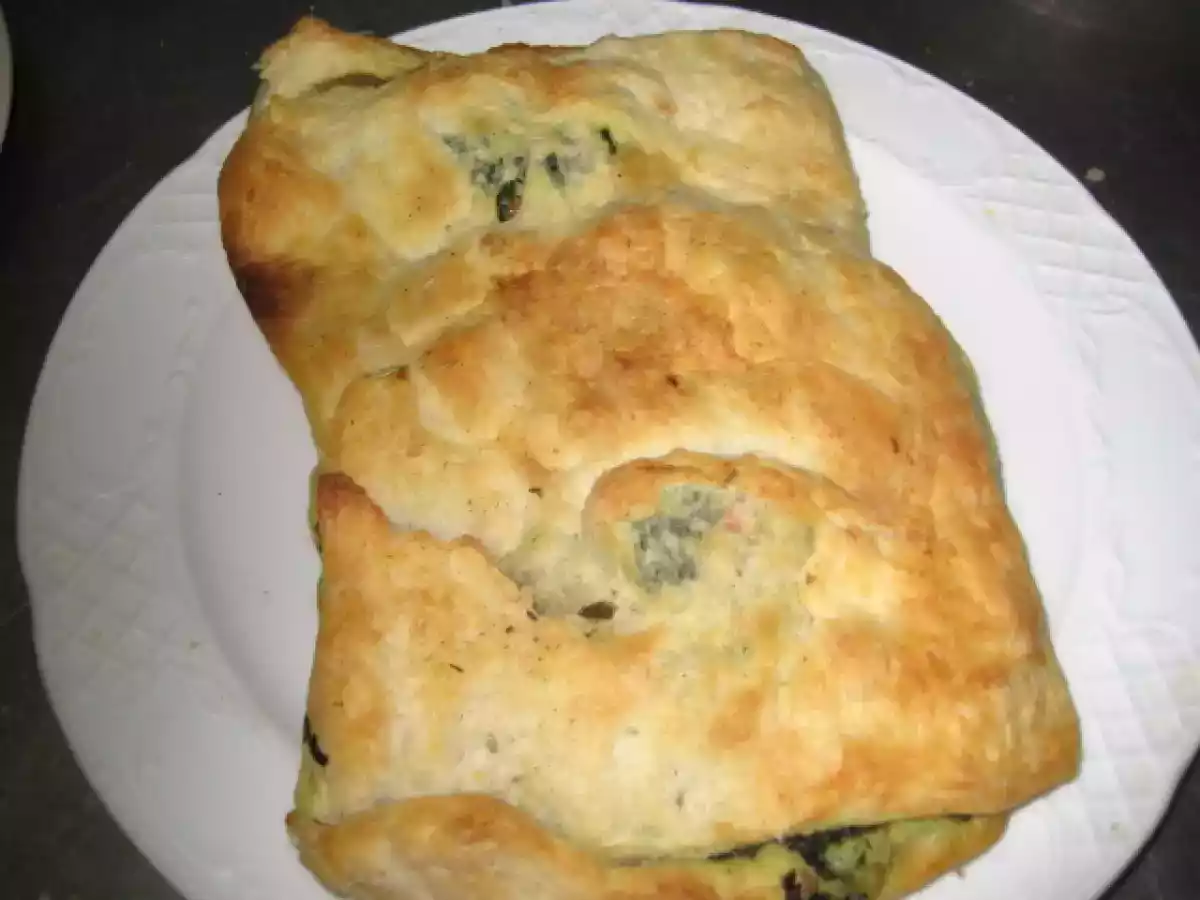 HOJALDRE DE SALTEADO DE ESPINACAS CON GAMBAS - foto 4