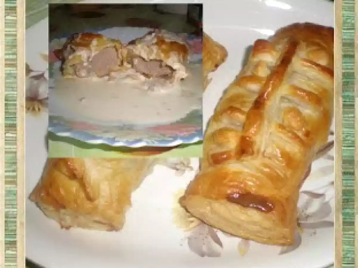 HOJALDRE DE SOLOMILLO CON SALSA DE QUESO