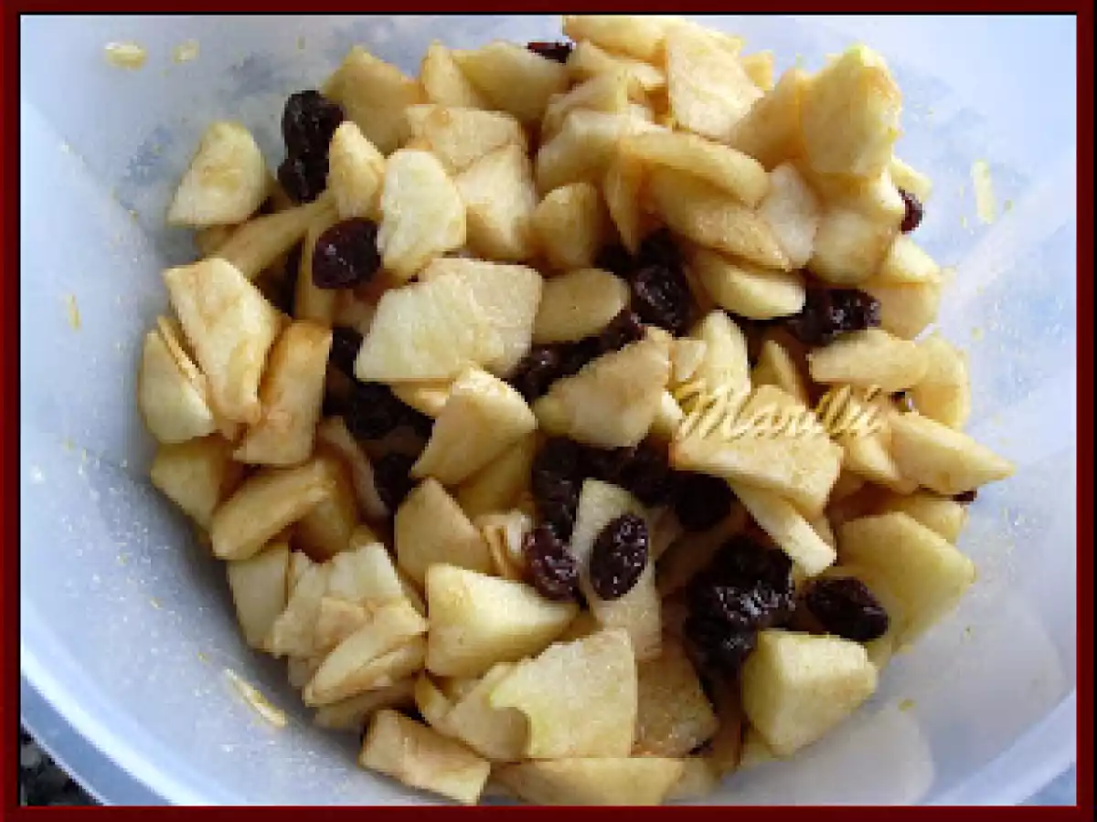 HOJALDRE RELLENO DE MANZANA Y UVAS PASAS - foto 2