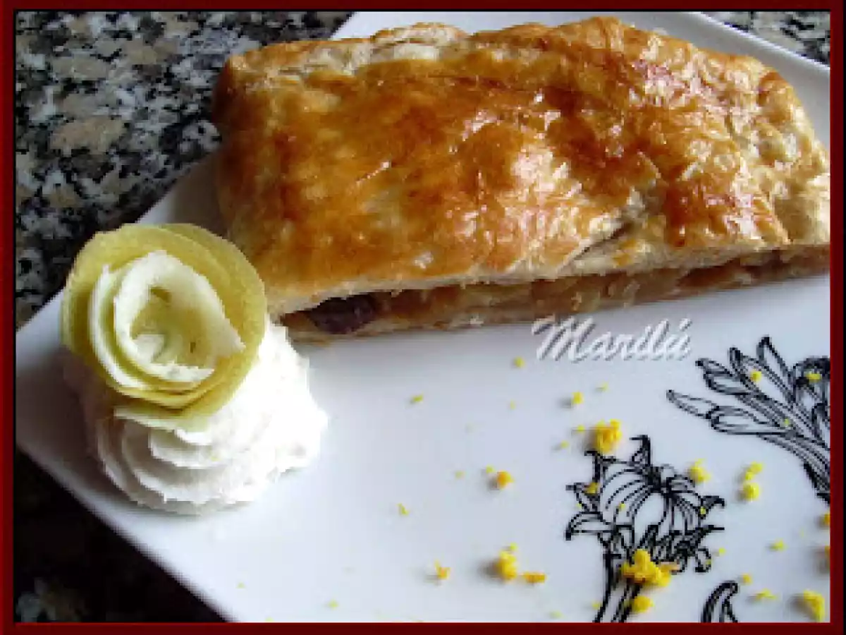 HOJALDRE RELLENO DE MANZANA Y UVAS PASAS - foto 4