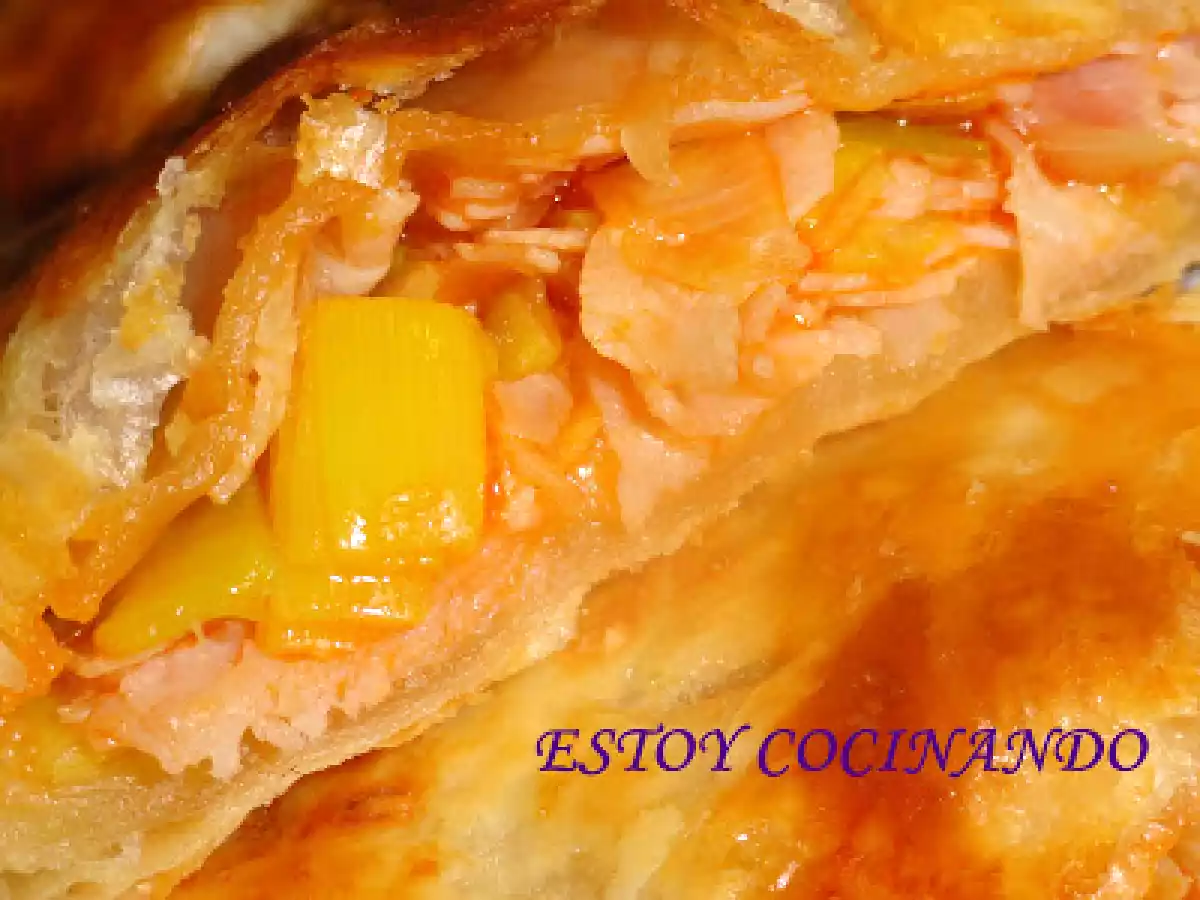 Hojaldres de puerro y jamón - foto 2