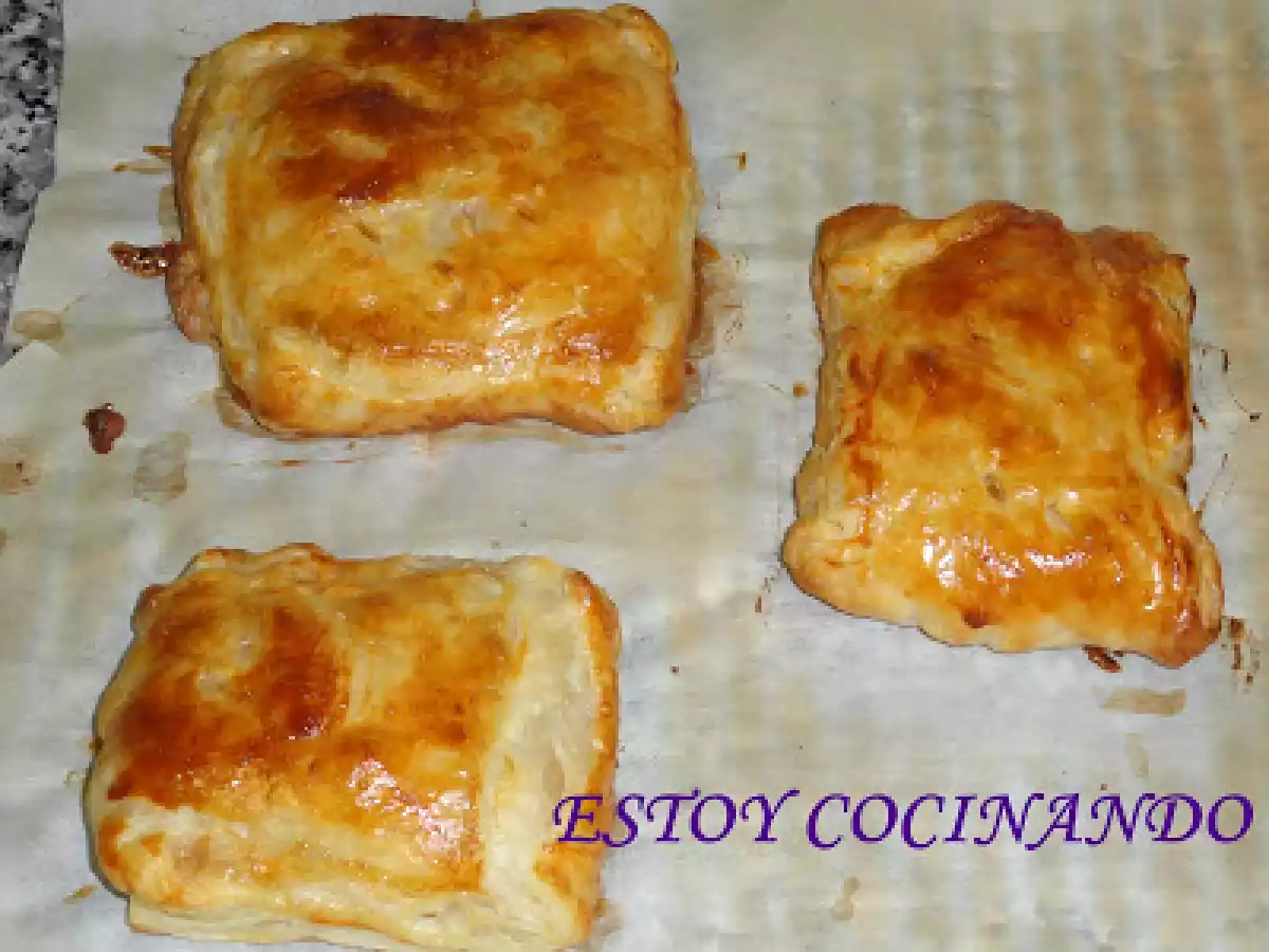 Hojaldres de puerro y jamón - foto 4