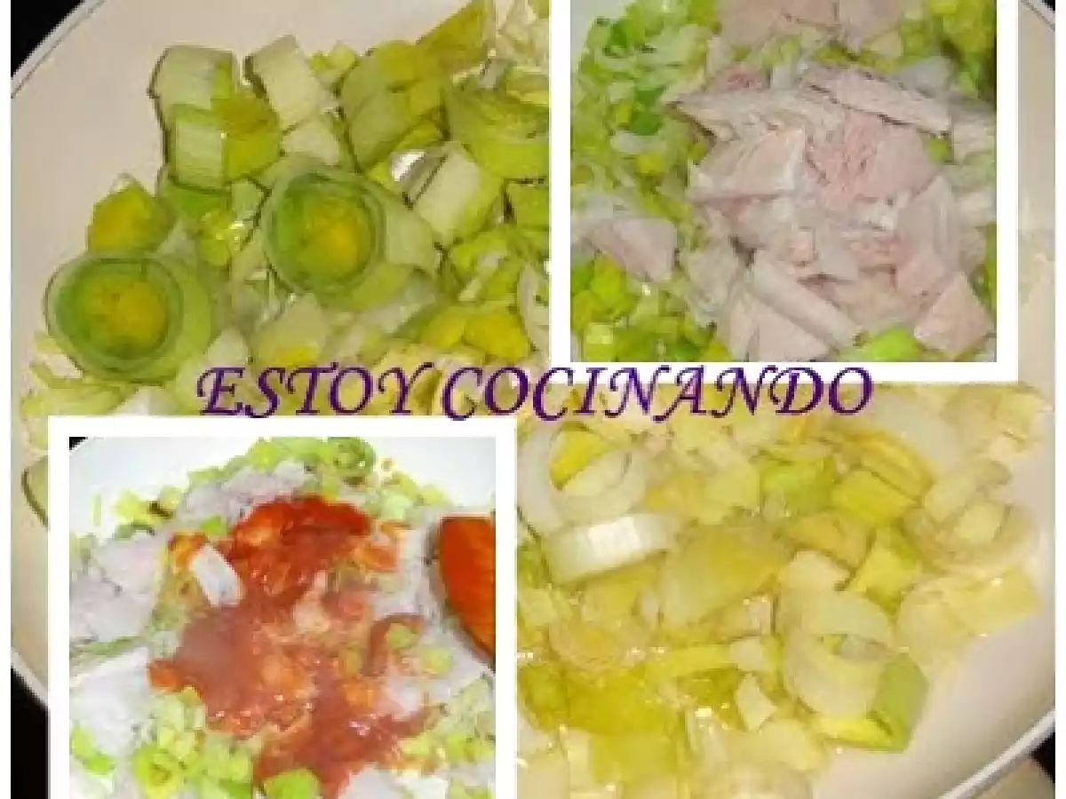 Hojaldres de puerro y jamón - foto 6