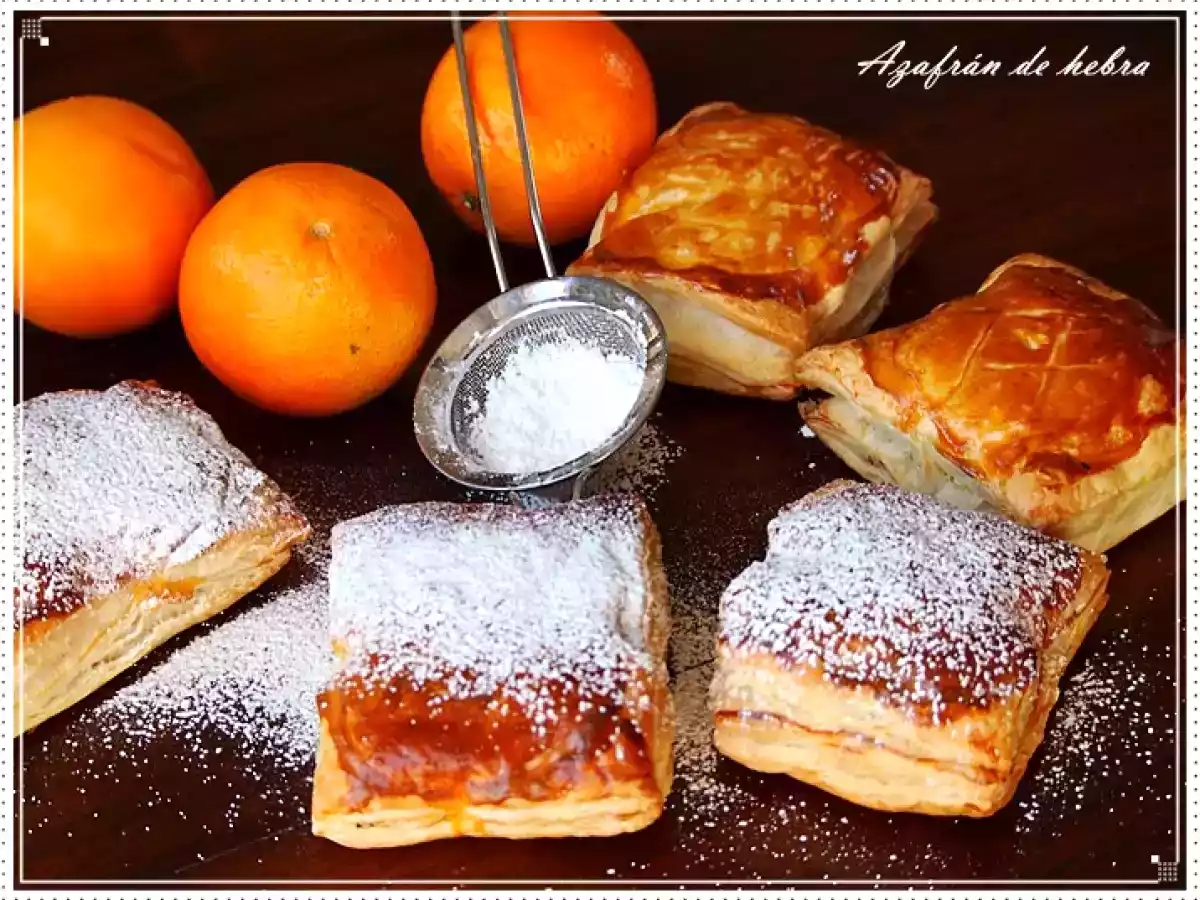 Hojaldres rellenos de almendra