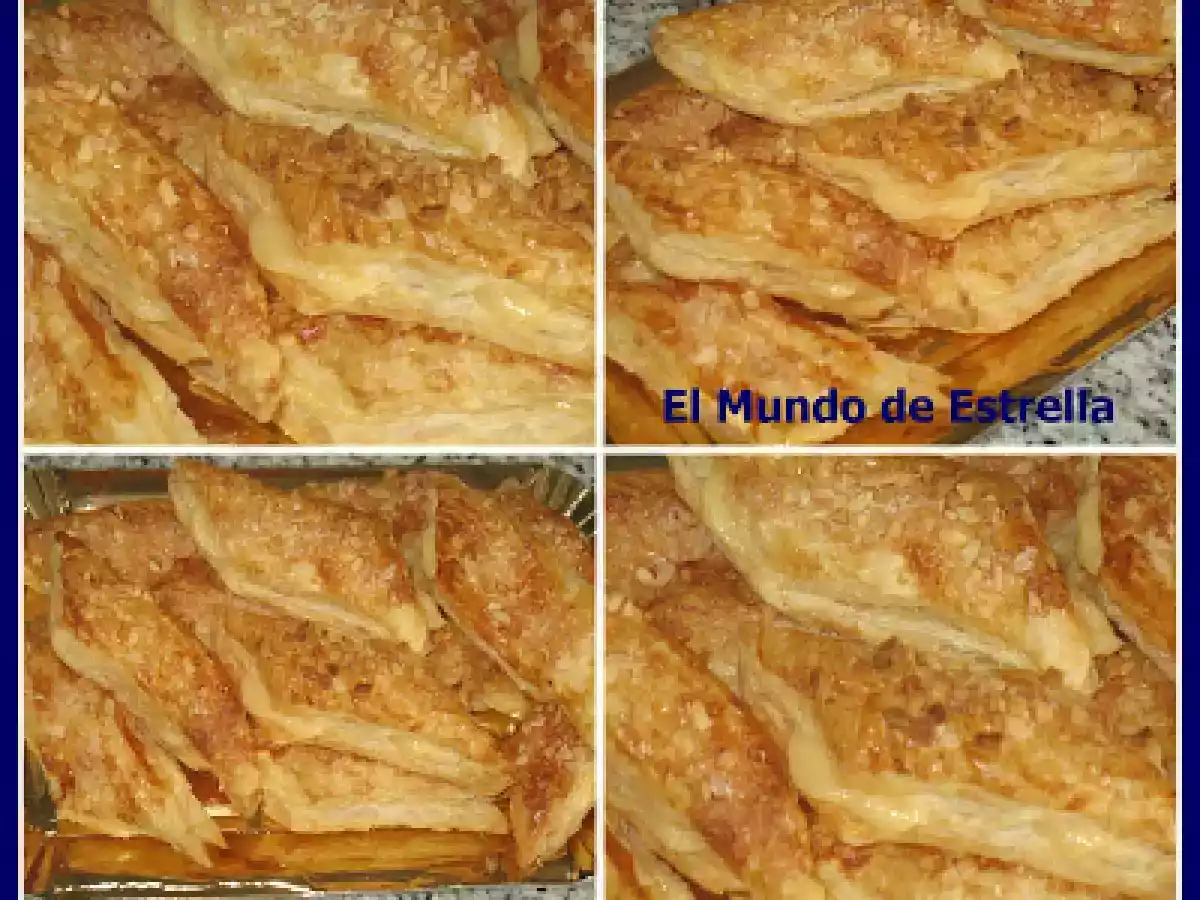 Hojaldritos almendrados de crema de yema