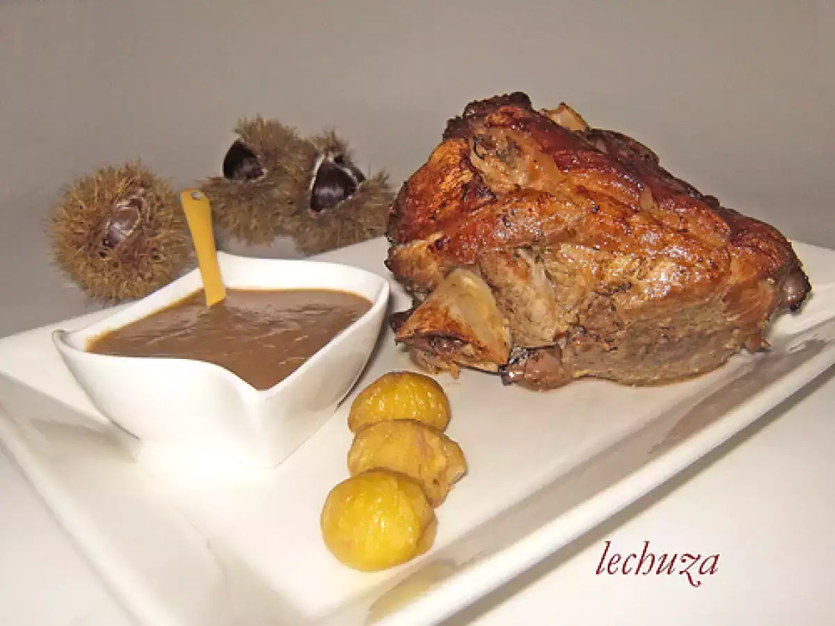 Hombro de jamón asado