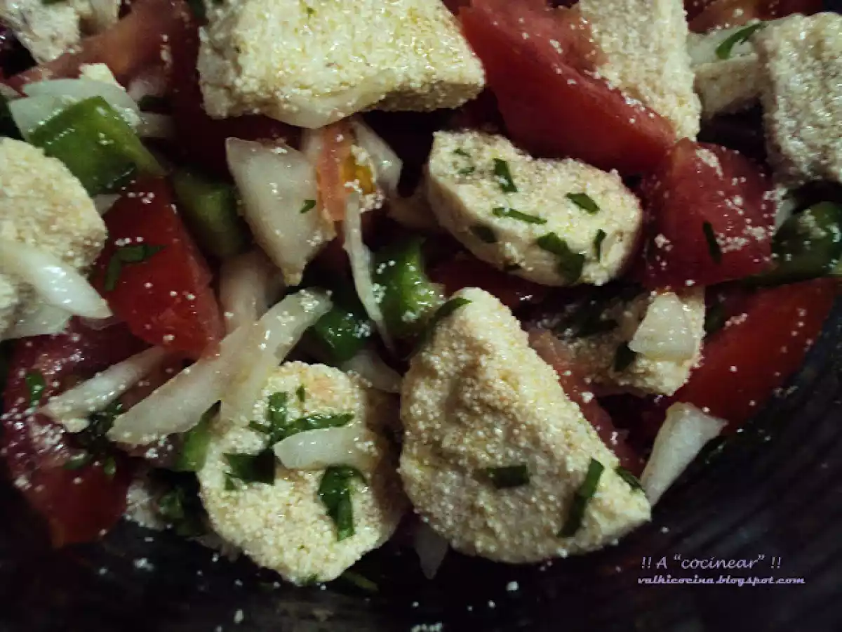 Huevas de merluza aliñadas