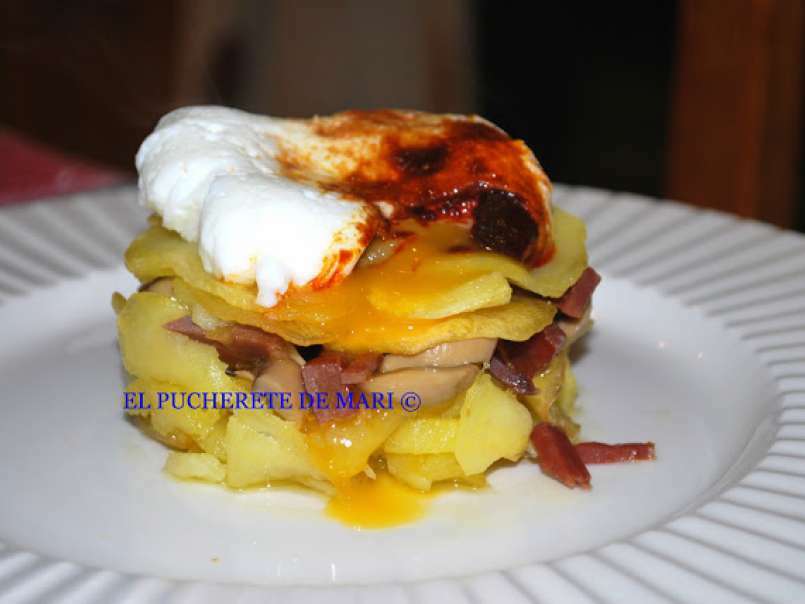 Huevo poché con pimentón de la vera y patatas panaderas - foto 3
