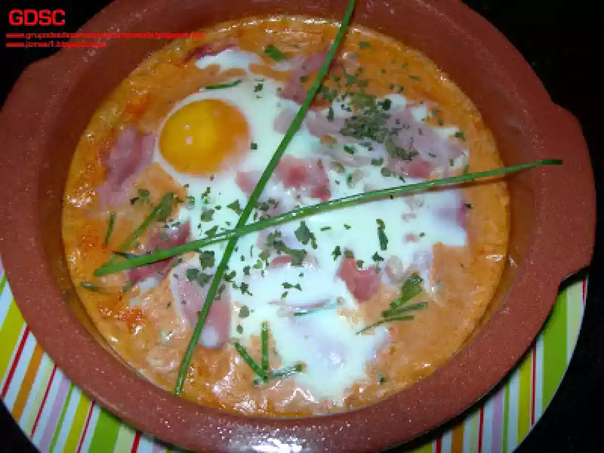 HUEVOS AL HORNO CON JAMÓN COCIDO - foto 2