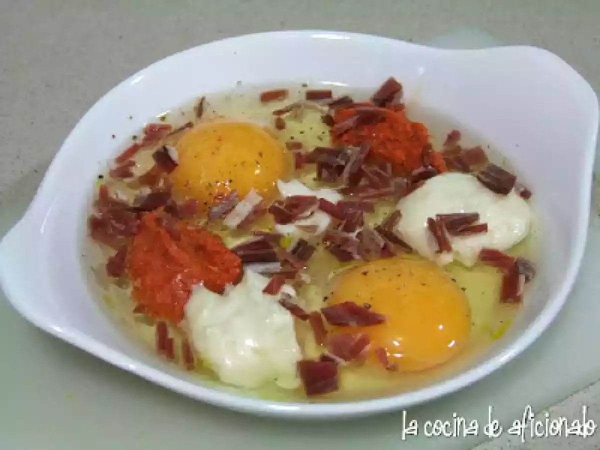 Huevos al plato con sobrasada y Torta del Casar - foto 3