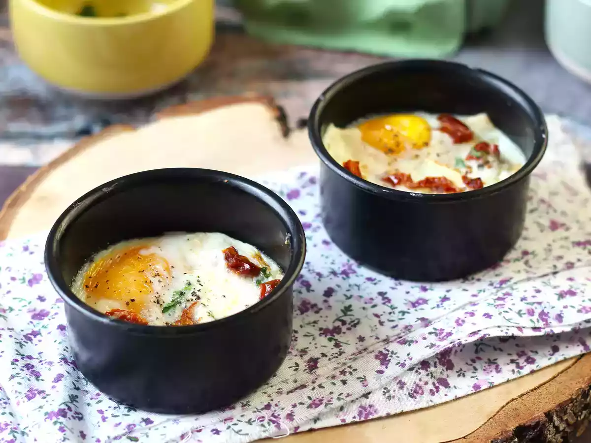 Huevos cocotte en la freidora de aire (Air Fryer) - foto 3