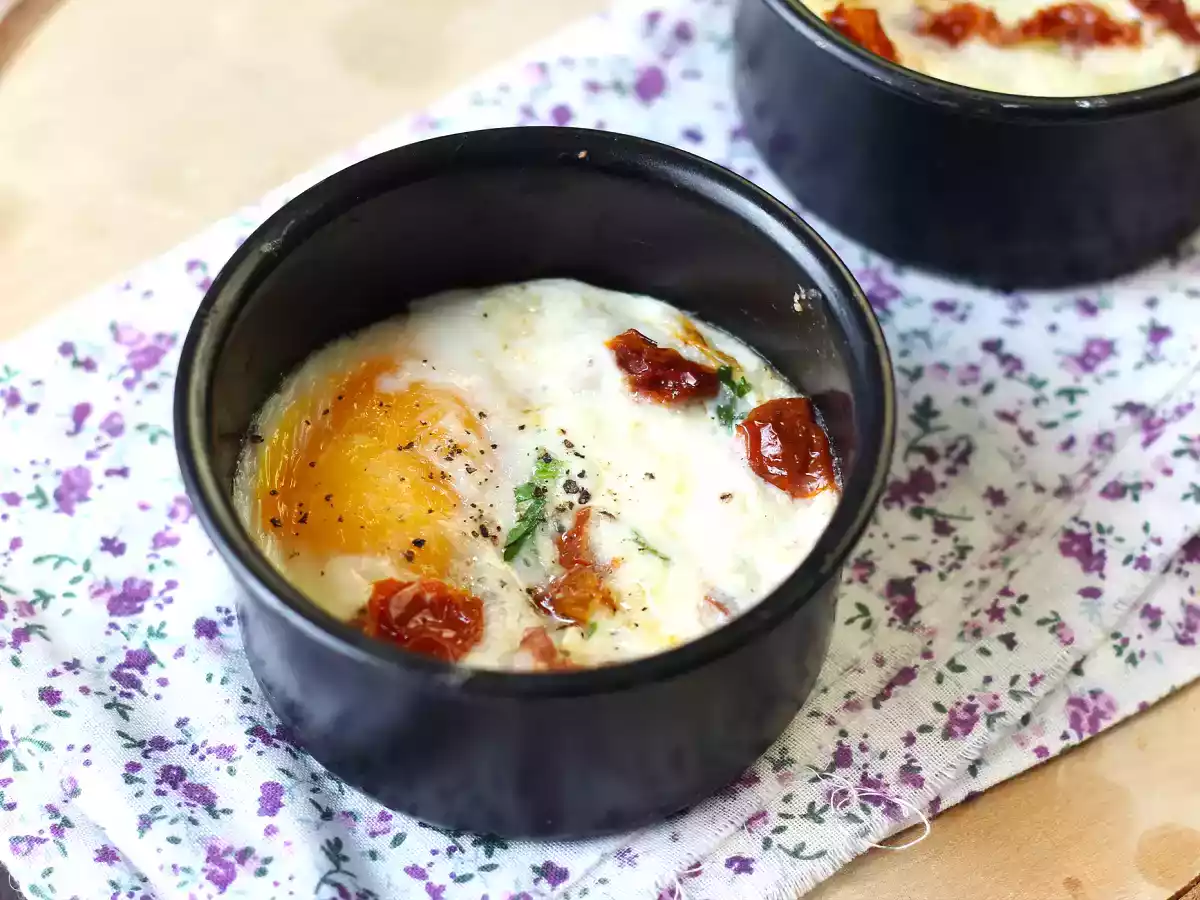 Huevos cocotte en la freidora de aire (Air Fryer) - foto 4