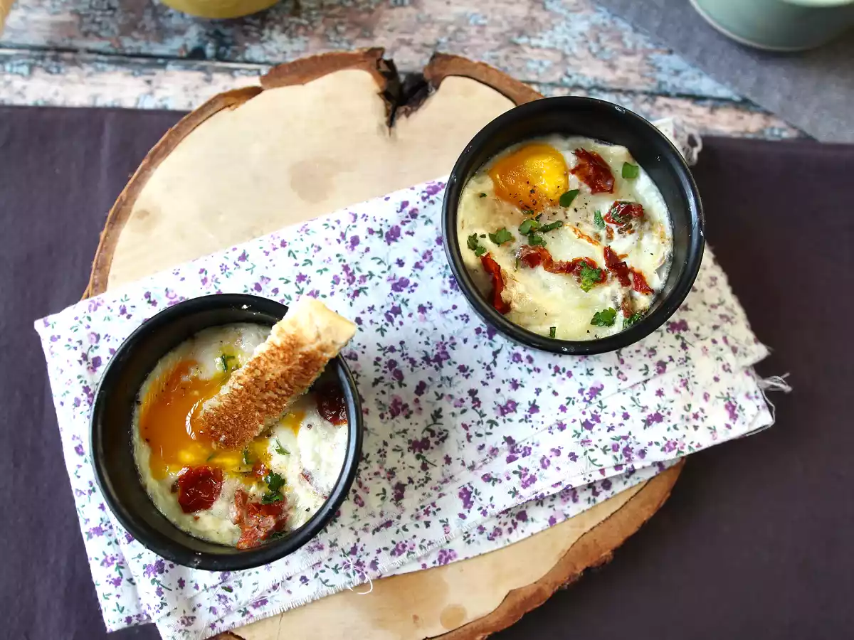 Huevos cocotte en la freidora de aire (Air Fryer) - foto 5