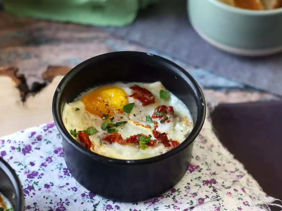 Huevos cocotte en la freidora de aire (Air Fryer) - foto 6