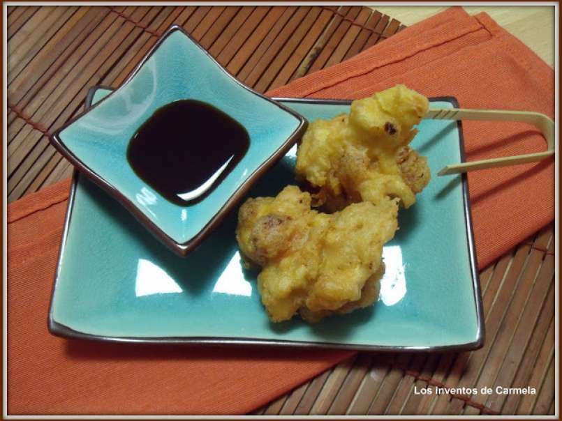 Huevos de codorniz en tempura de chorizo, foto 1