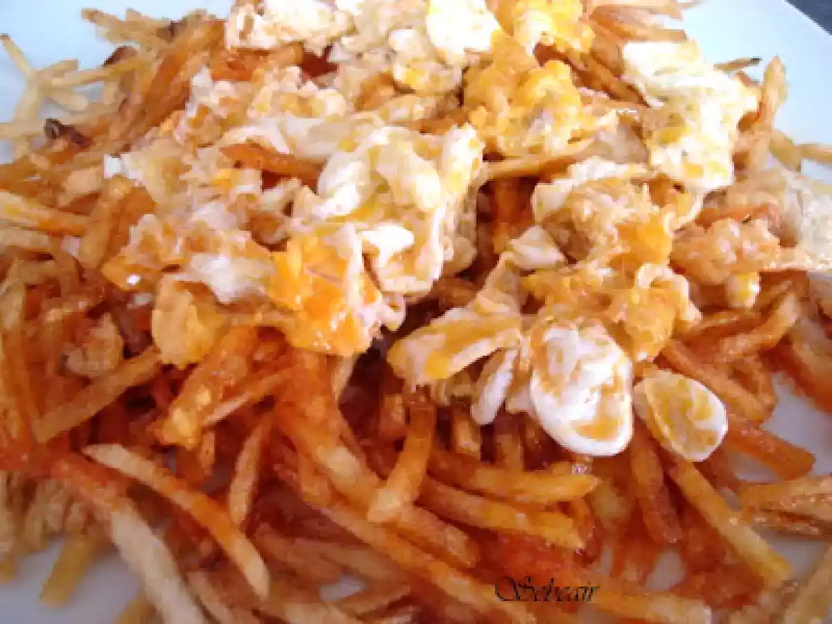 Huevos fritos estrellados cabreados (tradicional) + Santo Reino - foto 2