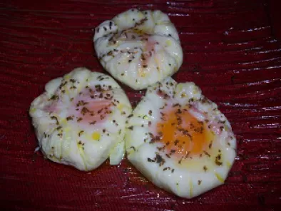 Huevos poché con jamón ibérico y trufa blanca en Thermomix - foto 2
