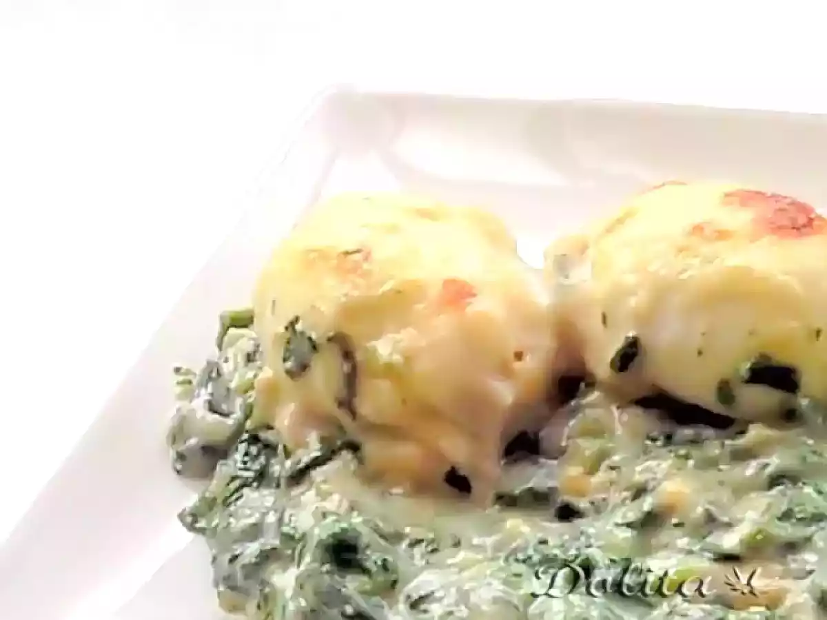 Huevos rellenos con espinacas a la crema - foto 2