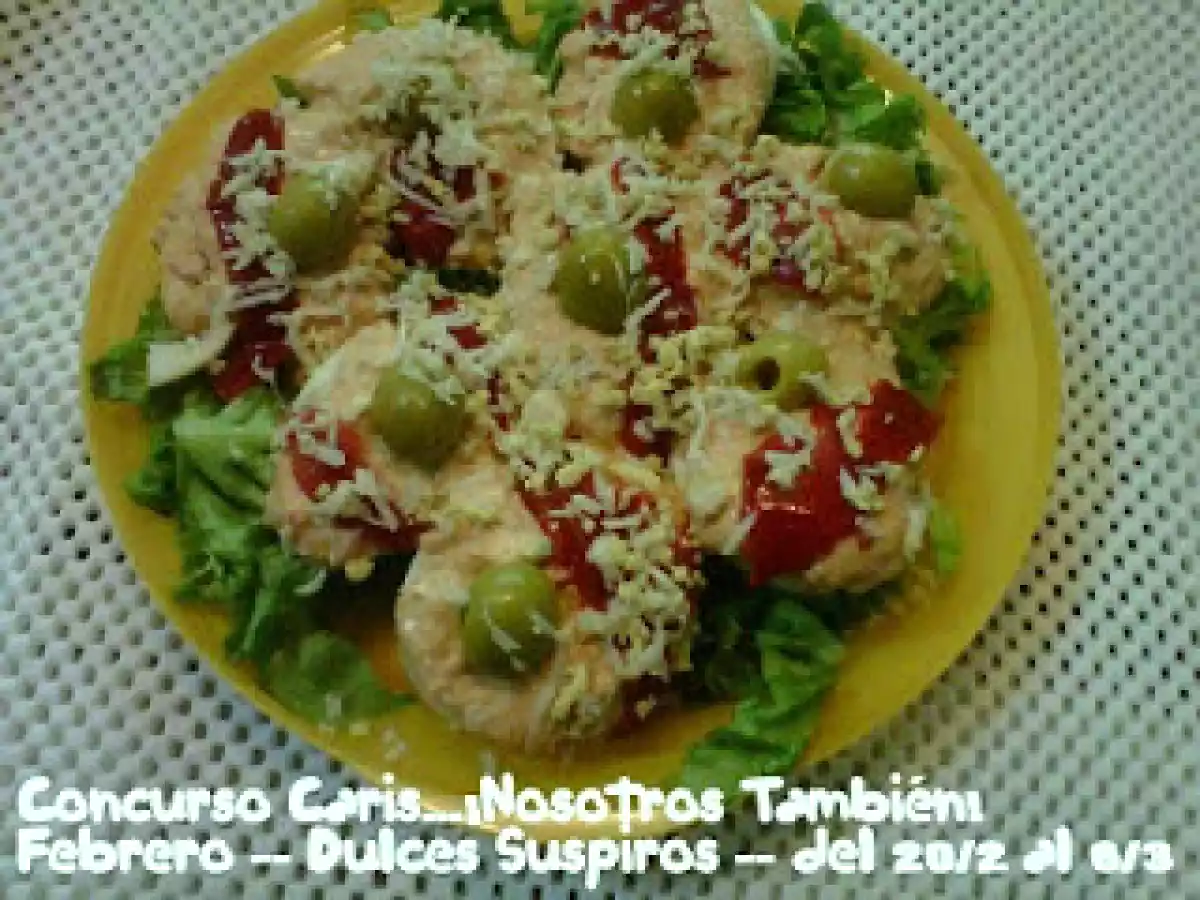 Huevos rellenos de atún con pimientos - foto 2