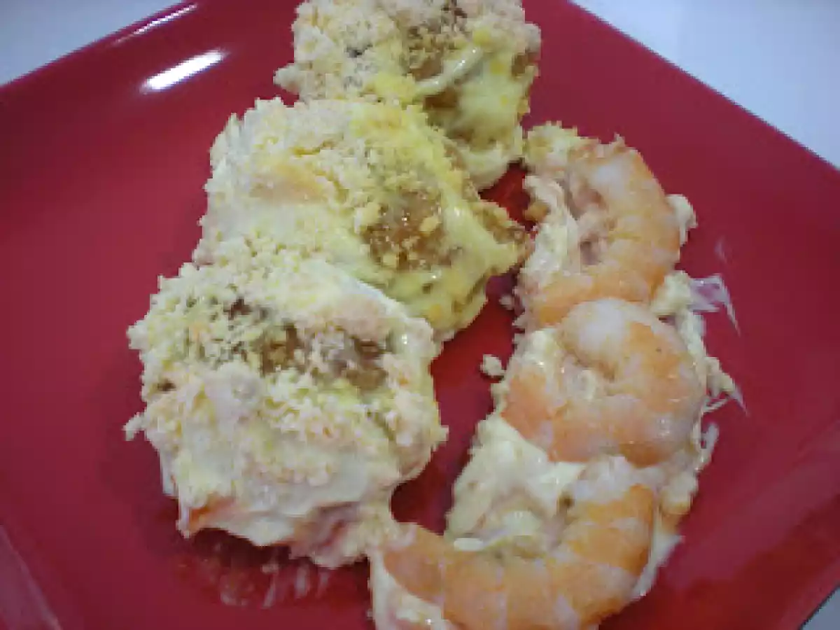 Huevos rellenos de atún y gambas - foto 3