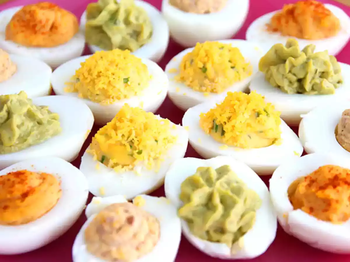 Huevos rellenos (mimosa) en 4 versiones - foto 2