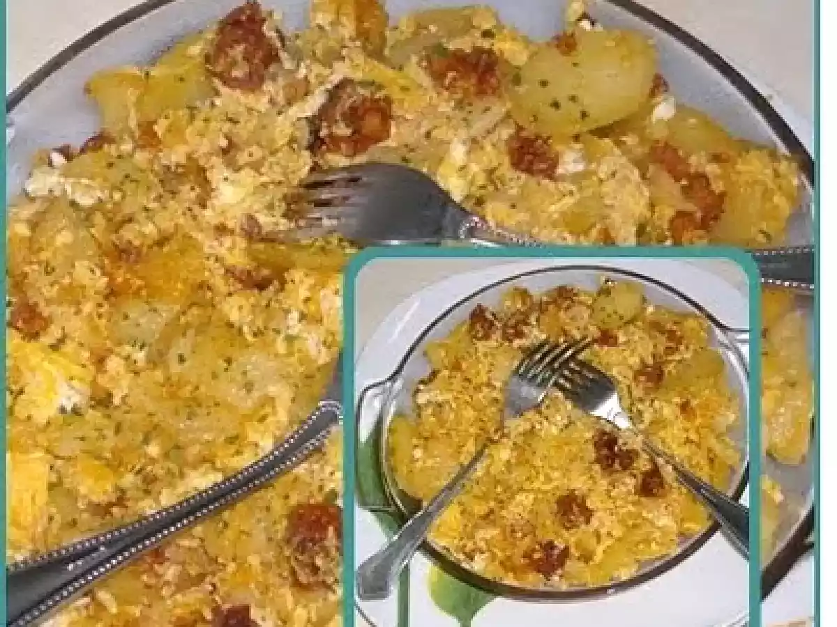 HUEVOS ROTOS CON CHORIZO