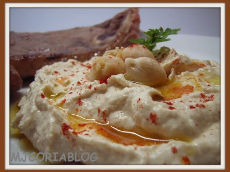Hummus de garbanzos, típico libanés